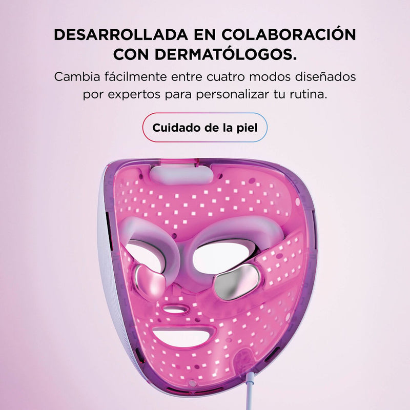 Mascarilla facial LED Shark CryoGlow con enfriamiento ocular, antienvejecimiento y reparación de imperfecciones, USB-C y control remoto