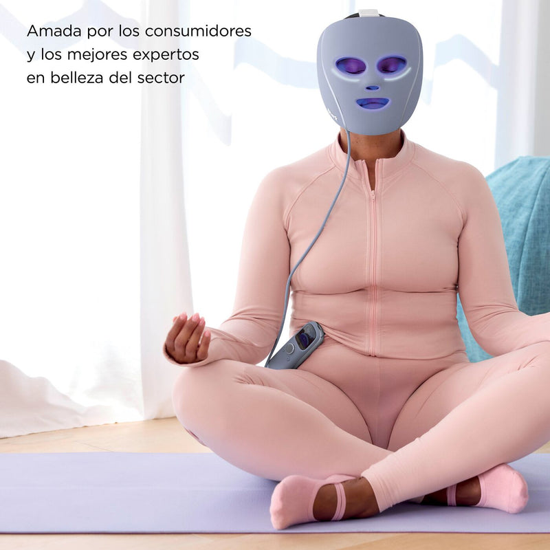 Mascarilla facial LED Shark CryoGlow con enfriamiento ocular, antienvejecimiento y reparación de imperfecciones, USB-C y control remoto