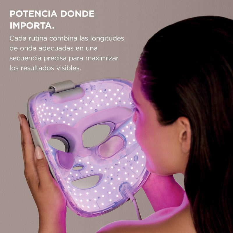 Mascarilla facial LED Shark CryoGlow con enfriamiento ocular, antienvejecimiento y reparación de imperfecciones, USB-C y control remoto