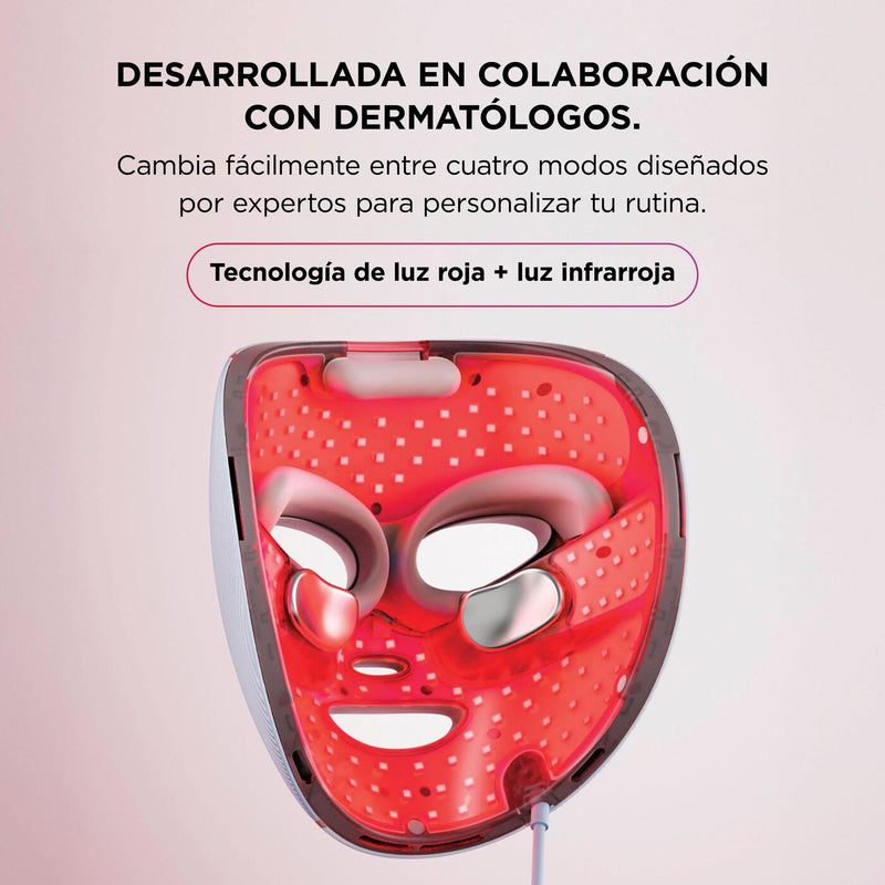 Mascarilla facial LED Shark CryoGlow con enfriamiento ocular, antienvejecimiento y reparación de imperfecciones, USB-C y control remoto