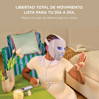 Mascarilla facial LED Shark CryoGlow con enfriamiento ocular, antienvejecimiento y reparación de imperfecciones, USB-C y control remoto