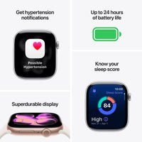 Apple Watch Series 11 GPS con caja de aluminio gris espacial y correa deportiva negra, monitor de salud y fitness
