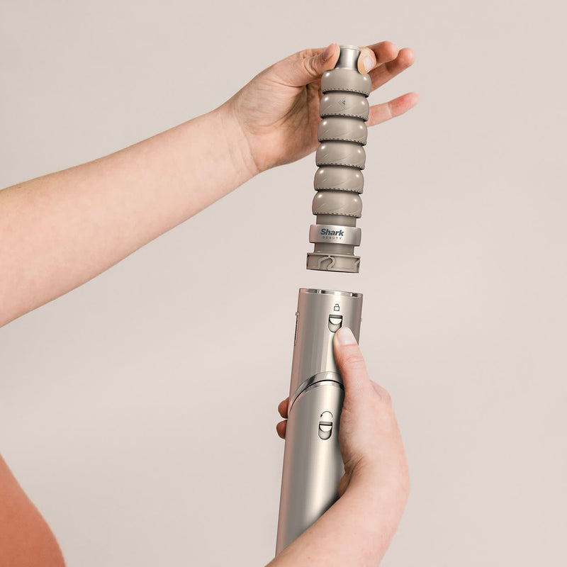 Shark FlexStyle Moldeador Multifuncion y Secador de Pelo con Tecnologia Coanda, Set 3 Cabezales, Rizadores Automaticos, Cepillo Redondo, Concentrador, HD430