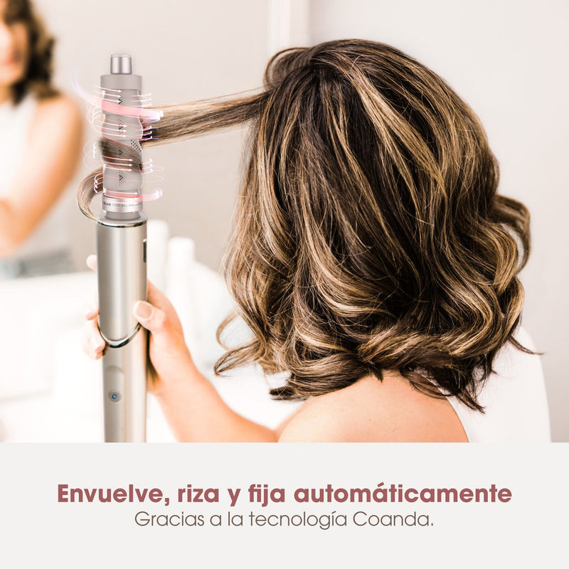 Shark FlexStyle Moldeador Multifuncion y Secador de Pelo con Tecnologia Coanda, Set 3 Cabezales, Rizadores Automaticos, Cepillo Redondo, Concentrador, HD430
