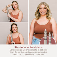 Shark FlexStyle Moldeador Multifuncion y Secador de Pelo con Tecnologia Coanda, Set 3 Cabezales, Rizadores Automaticos, Cepillo Redondo, Concentrador, HD430
