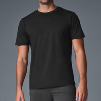 Alo Yoga Conquer Reform Crewneck Short Sleeve - Black