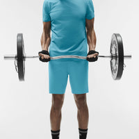 Alo Yoga Conquer Reform Crewneck Short Sleeve - Blue Breeze