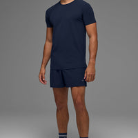 Alo Yoga ALO Vapor Crewneck Short Sleeve - Navy