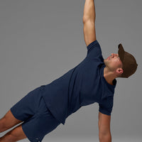 Alo Yoga ALO Vapor Crewneck Short Sleeve - Navy