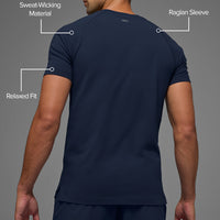 Alo Yoga ALO Vapor Crewneck Short Sleeve - Navy