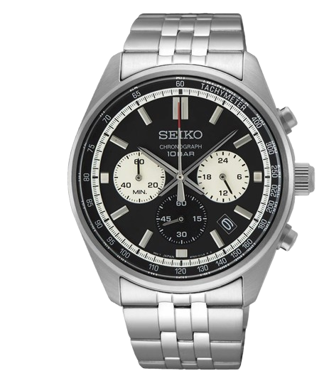Seiko Reloj Cronógrafo Cuarzo Esfera Negra 41.5 mm SSB429P1