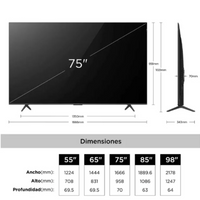 Televisor TCL 75” 4K UHD QD Mini LED