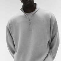 Alo Yoga Accolade 1/4 Zip Pullover - Athletic Heather Grey
