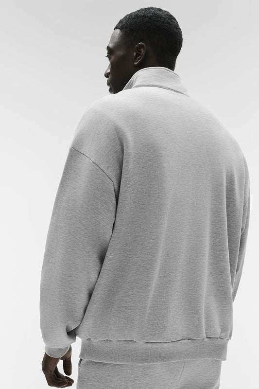 Alo Yoga Accolade 1/4 Zip Pullover - Athletic Heather Grey – unaluka