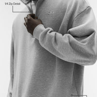 Alo Yoga Accolade 1/4 Zip Pullover - Athletic Heather Grey
