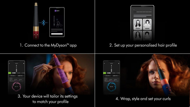 Dyson Moldeador multifunción y secador Dyson Airwrap i.d.™ Liso+Ondulado (Red Velvet/Gold)