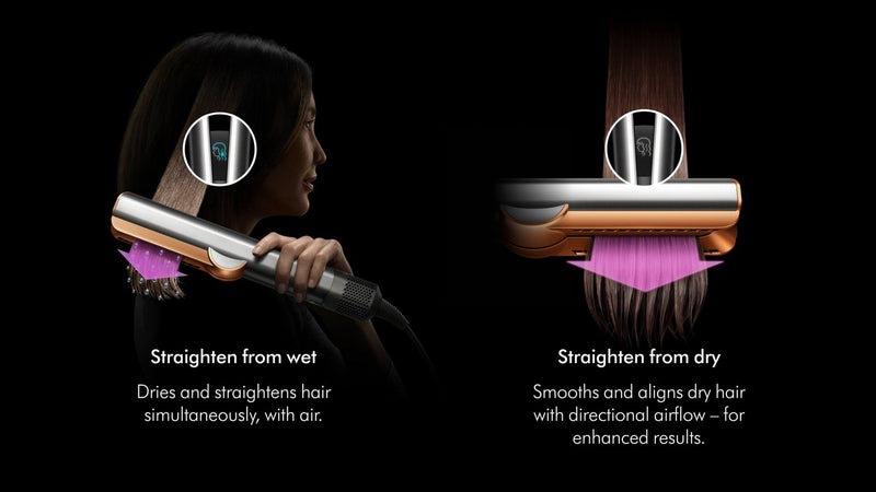 Dyson Airstrait - Plancha Secador de Pelo con Aire, Sin Placas Calientes
