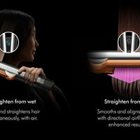 Dyson Airstrait - Plancha Secador de Pelo con Aire, Sin Placas Calientes