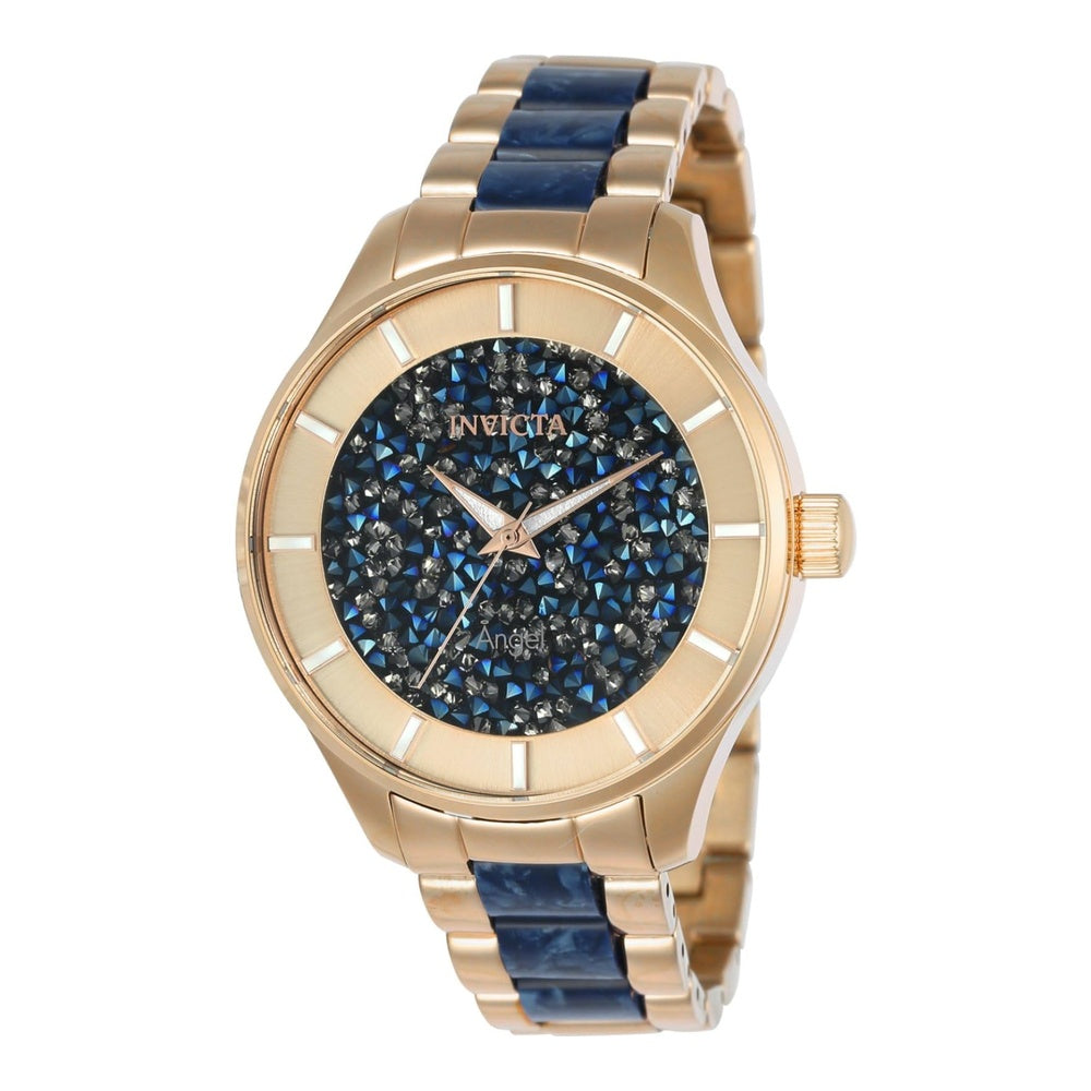 Invicta Reloj de dos tonos con pantalla analógica para mujer con movimiento de cuarzo y resistencia al agua