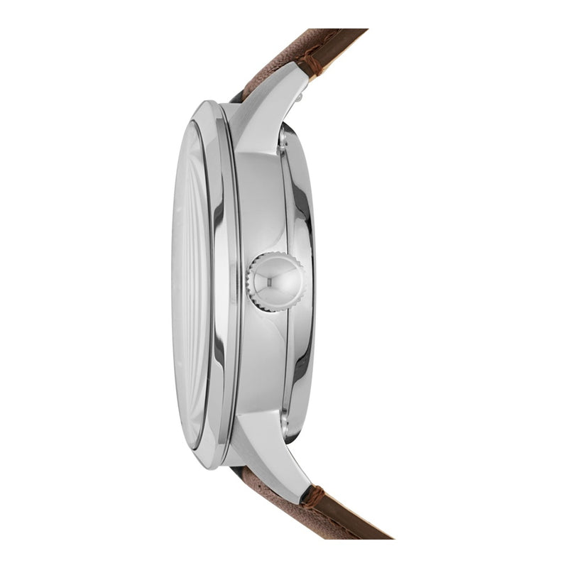 Reloj automático Fossil Townsman para hombre con diseño esqueleto en acero inoxidable y cuero elegante