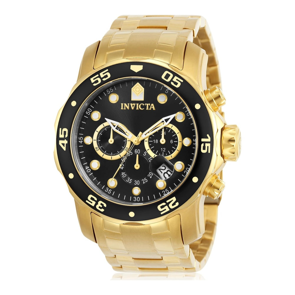 Invicta Pro Diver, reloj cronógrafo de cuarzo con correa de acero inoxidable plateado, diseño sofisticado para hombres