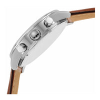 Flynn Cronógrafo: Reloj de Cuero Marrón de Fossil, Elegante y Resistente al Agua, Ideal para Hombres