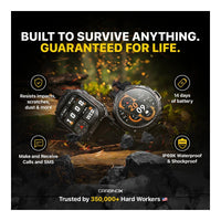 CARBINOX Blaze Smartwatch con GPS, resistente, 170+ modos deportes, Gorilla Glass, llamadas, compatible Android iOS