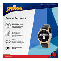Reloj analógico vintage Spider-Man para adultos, diseño resistente al agua con movimiento de cuarzo y material de alta calidad