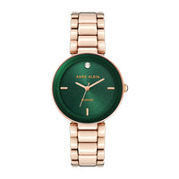 Anne Klein, elegante reloj de pulsera para mujer con esfera de diamante genuino, diseño sofisticado
