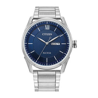 Reloj clásico Citizen Eco-Drive para hombre con indicador de día y fecha, de acero inoxidable