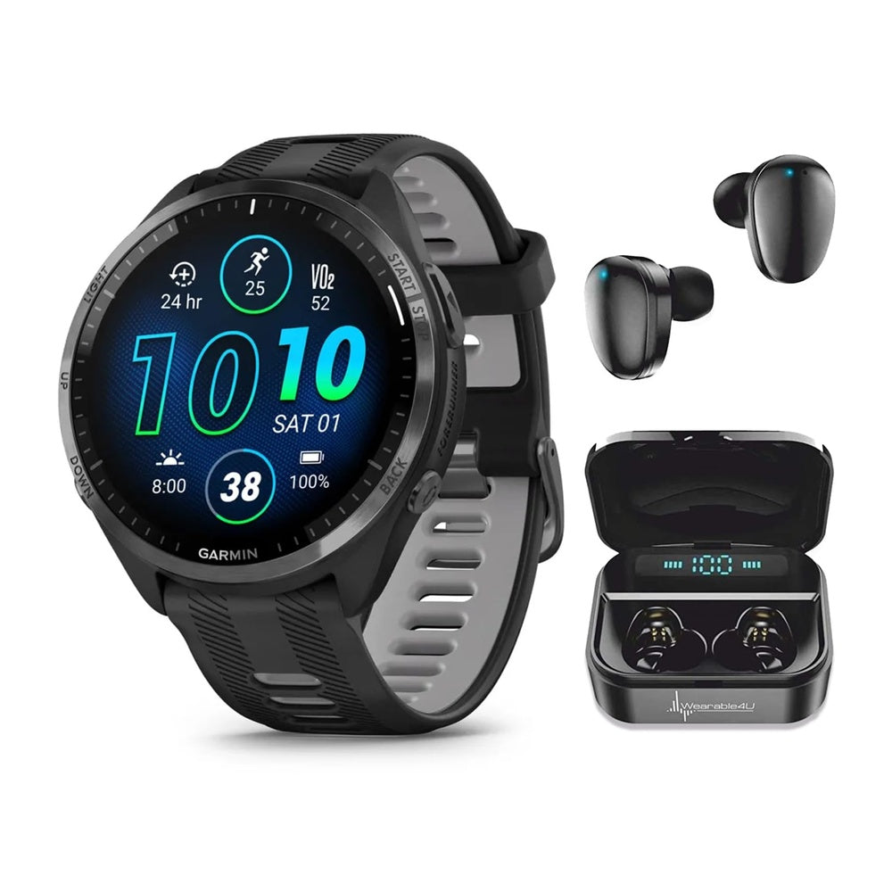 Garmin Forerunner 965 Reloj inteligente premium con GPS para correr y triatlón, incluye pantalla AMOLED y bisel de titanio