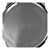 Reloj Timex Easy Reader para hombre con correa de cuero negro, esfera azul y luz Indiglo resistente al agua