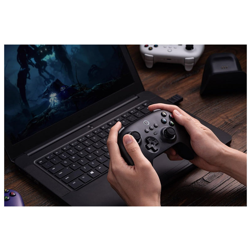 Control inalámbrico 8Bitdo Ultimate 2.4G con Joystick de efecto Hall y base de carga para PC, Android, Steam Deck y Apple