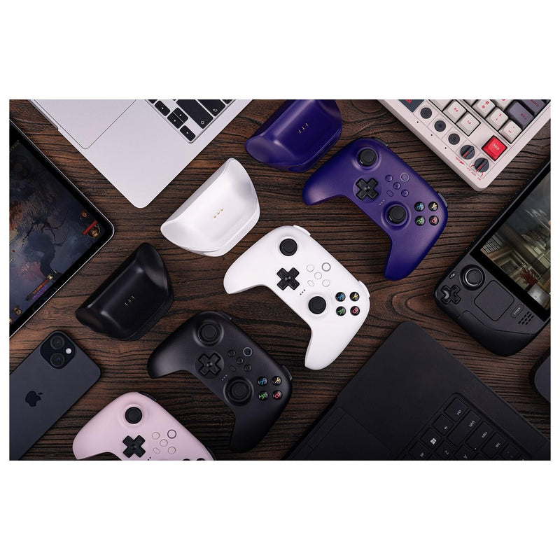 Control inalámbrico 8Bitdo Ultimate 2.4G con Joystick de efecto Hall y base de carga para PC, Android, Steam Deck y Apple