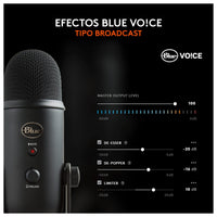 Micrófono USB Blue Yeti para PC y Mac, con 3 cápsulas de condensador, 4 patrones de captación