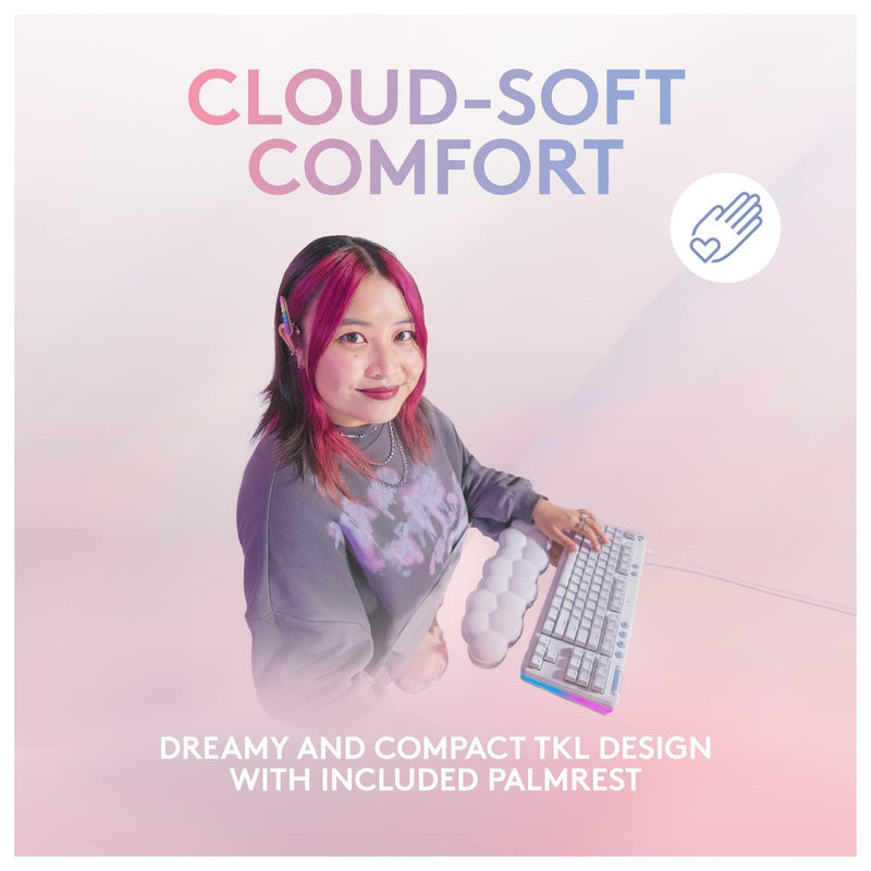 Teclado mecánico Logitech G 713 con cable e iluminación RGB LIGHTSYNC, interruptores táctiles GX marrón, reposamanos cómodo, compatible con PC y Mac