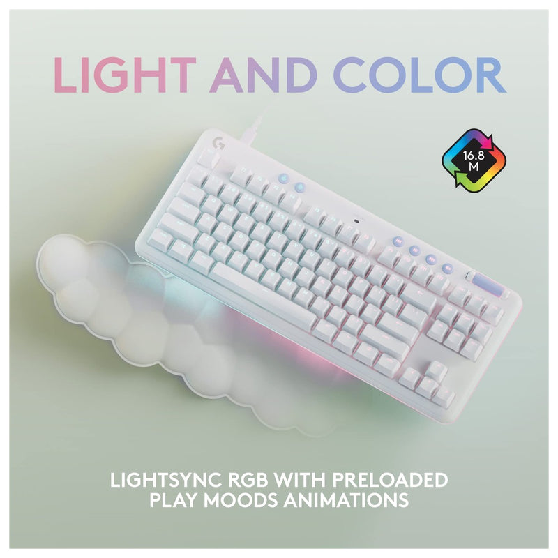 Teclado mecánico Logitech G 713 con cable e iluminación RGB LIGHTSYNC, interruptores táctiles GX marrón, reposamanos cómodo, compatible con PC y Mac