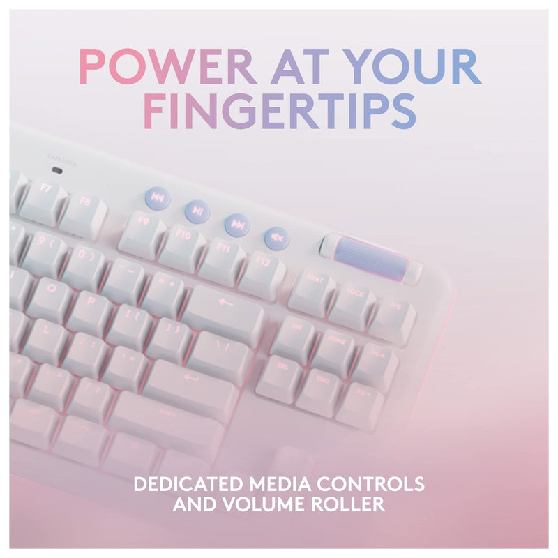 Teclado mecánico Logitech G 713 con cable e iluminación RGB LIGHTSYNC, interruptores táctiles GX marrón, reposamanos cómodo, compatible con PC y Mac