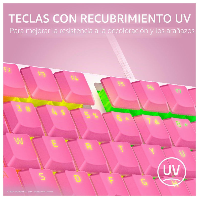 Razer Ornata V3 TKL Gaming Keyboard: Teclas perfil bajo, switches mecha-membrana, RGB, edición Hello Kitty