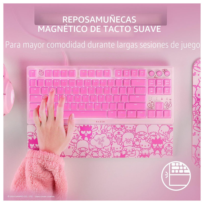 Razer Ornata V3 TKL Gaming Keyboard: Teclas perfil bajo, switches mecha-membrana, RGB, edición Hello Kitty