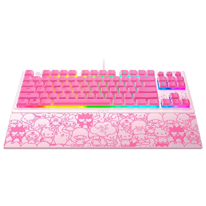 Razer Ornata V3 TKL Gaming Keyboard: Teclas perfil bajo, switches mecha-membrana, RGB, edición Hello Kitty