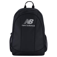Mochila New Balance para laptop, ideal para viajes, con diseño elegante y múltiples compartimentos, color negro