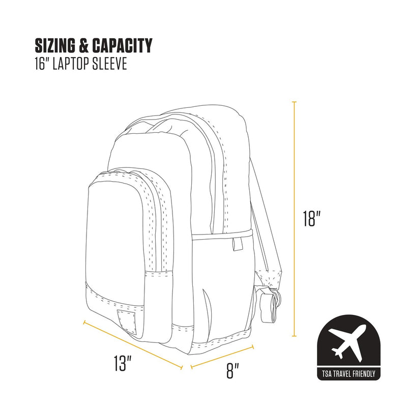 Mochila Carhartt de 25L, resistente al agua y duradera, funda para laptop 15" y compartimentos organizativos, negro