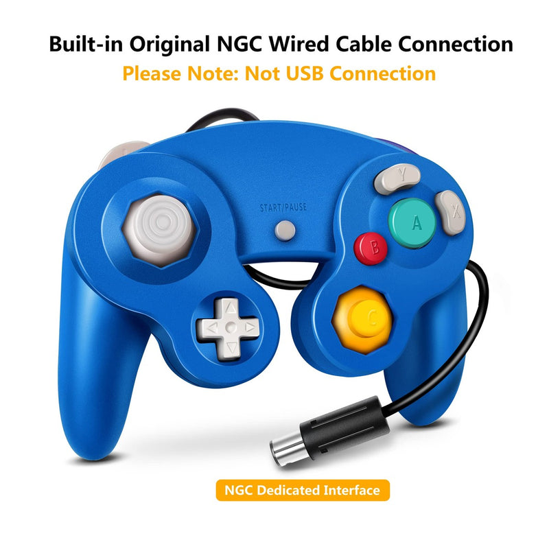 Controlador clásico Gamecube con cable para Nintendo Wii, compatible con Nintendo Switch y PC, tecnología USB