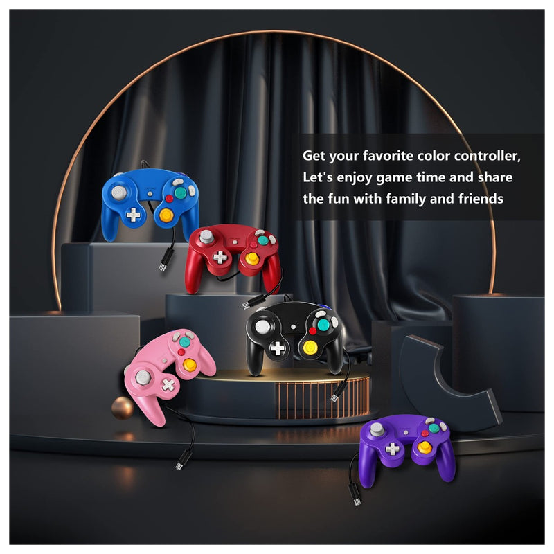 Controlador clásico Gamecube con cable para Nintendo Wii, compatible con Nintendo Switch y PC, tecnología USB