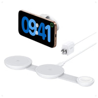 Anker MagSafe Cargador MagGo UFO 3 en 1 para iPhone, AirPods y Apple Watch, certificado Qi2, carga rápida de 15 W