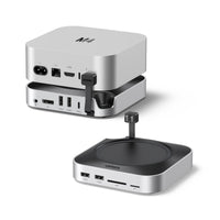 UGREEN Dock con Soporte DP Hub para Mac mini M4/M4 Pro 2024, SSD M.2 NVMe, Conectividad 10G, 4K, USB A/C, SD/TF, Audio