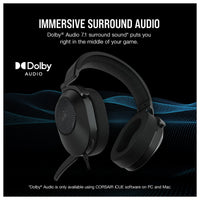 CORSAIR HS65 SURROUND Auriculares gaming multiplataforma con Dolby Atmos, SoundID, compatible iCUE - PC, Mac, PS5, PS4, Xbox