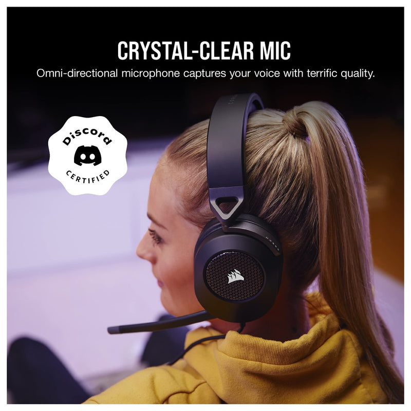 CORSAIR HS65 SURROUND Auriculares gaming multiplataforma con Dolby Atmos, SoundID, compatible iCUE - PC, Mac, PS5, PS4, Xbox