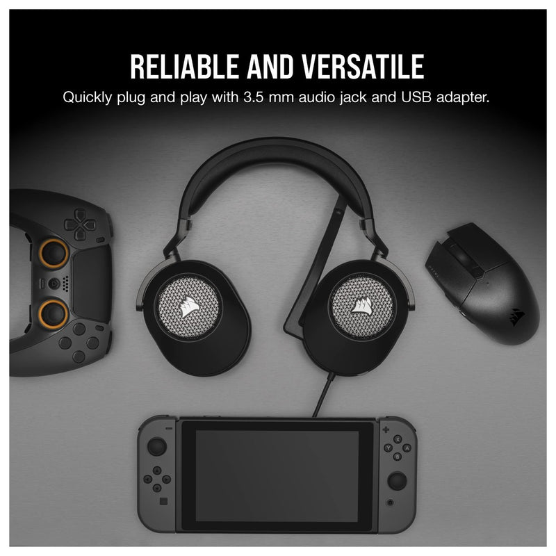 CORSAIR HS65 SURROUND Auriculares gaming multiplataforma con Dolby Atmos, SoundID, compatible iCUE - PC, Mac, PS5, PS4, Xbox